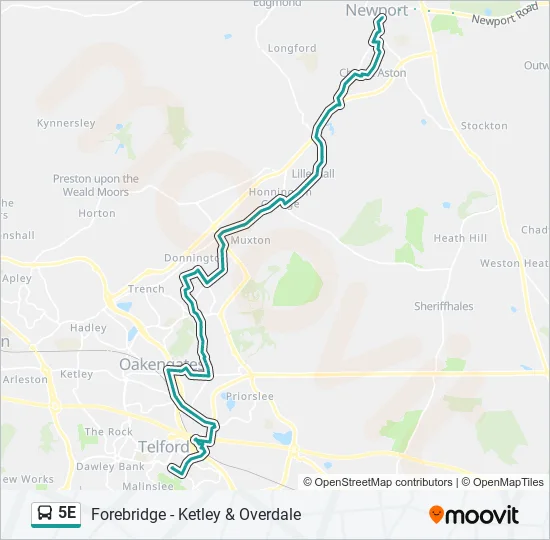 5E Bus Line Map