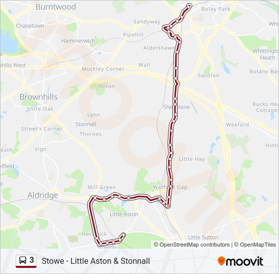 3 Bus Line Map