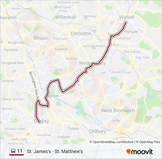 11 Bus Line Map