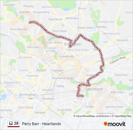 28 Bus Line Map