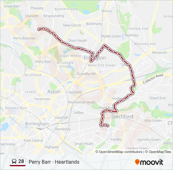 28 Bus Line Map