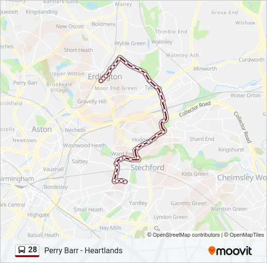 28 Bus Line Map