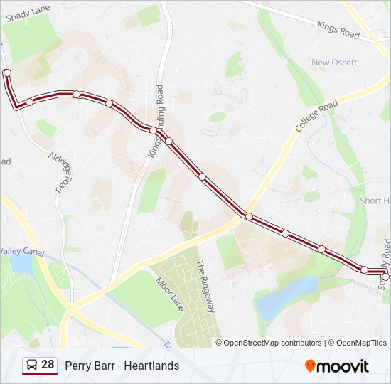 28 Bus Line Map