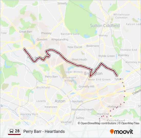 28 Bus Line Map