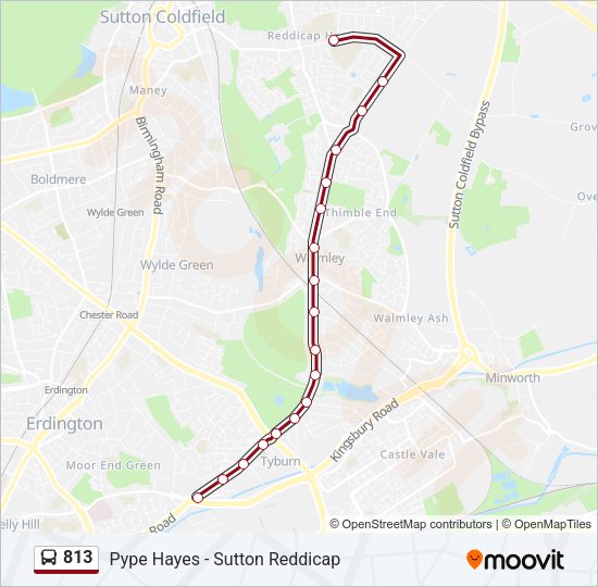813 Bus Line Map