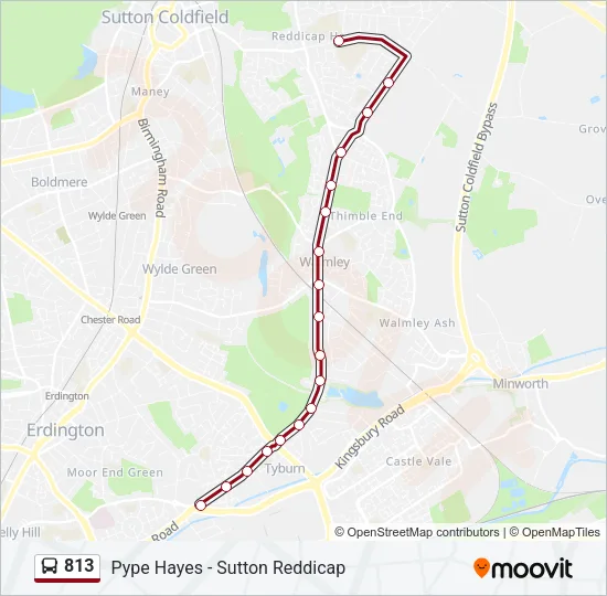 813 Bus Line Map