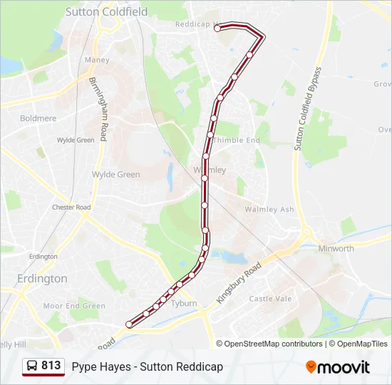 813 Bus Line Map
