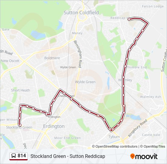 814 bus Line Map