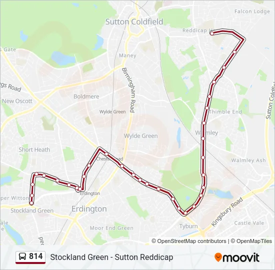 814 Bus Line Map