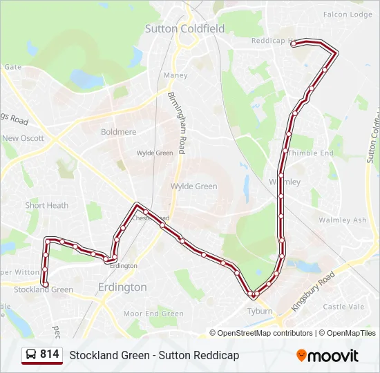 814 Bus Line Map