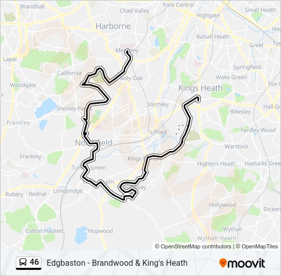 46 Bus Line Map