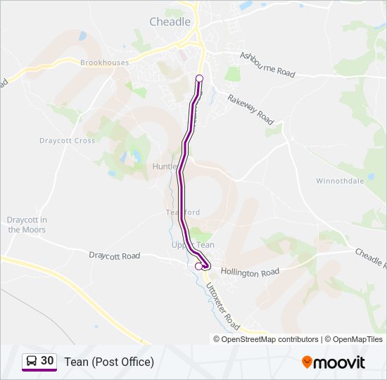 30 Bus Line Map