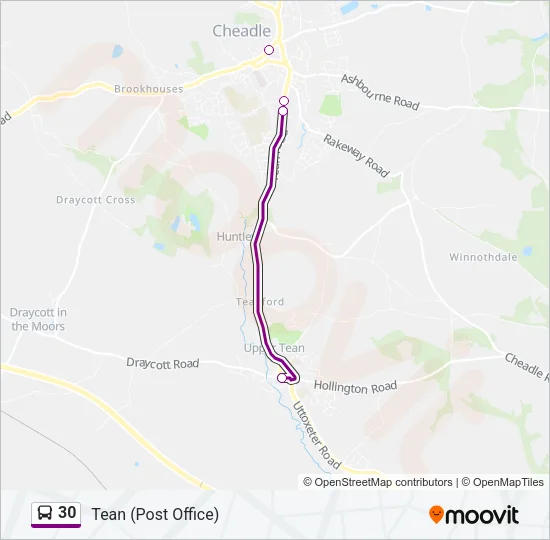 30 Bus Line Map