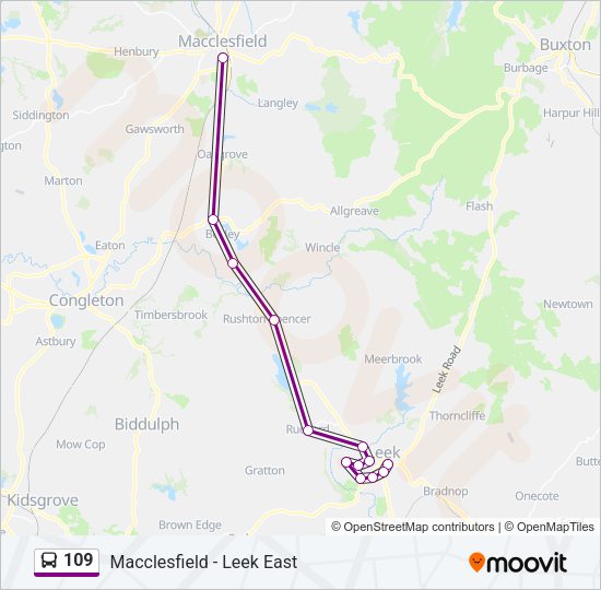 109 Bus Line Map