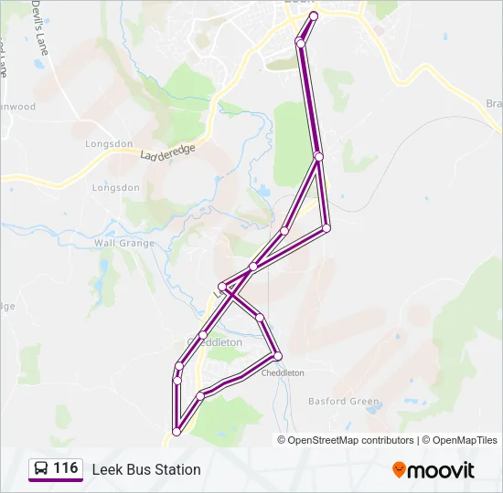 116 Bus Line Map