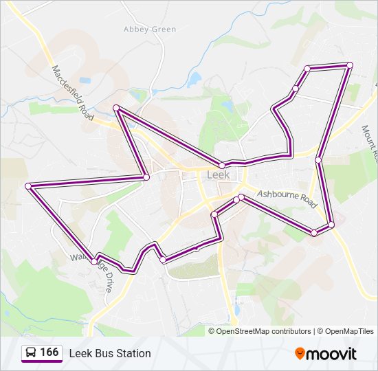 166 Bus Line Map
