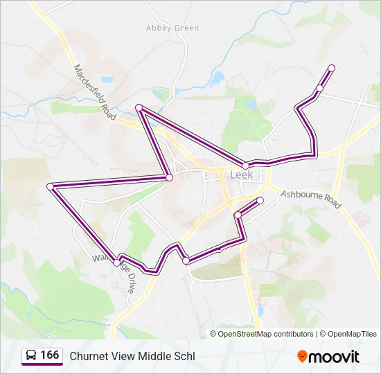166 Bus Line Map