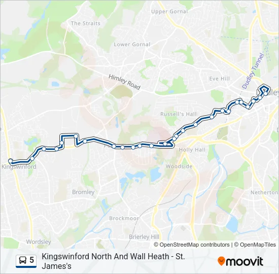 5 Bus Line Map