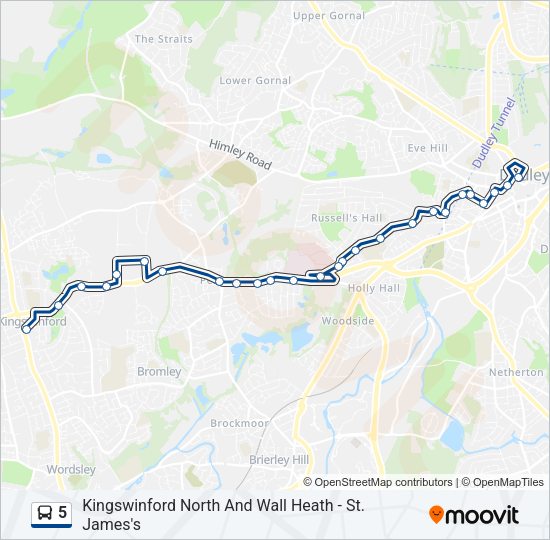 5 Bus Line Map