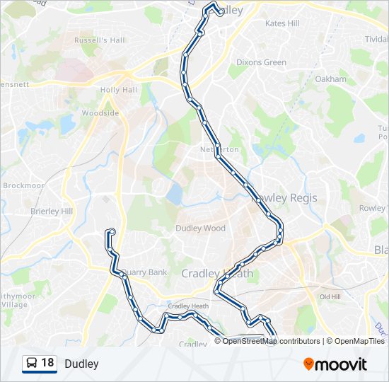 18 bus Line Map