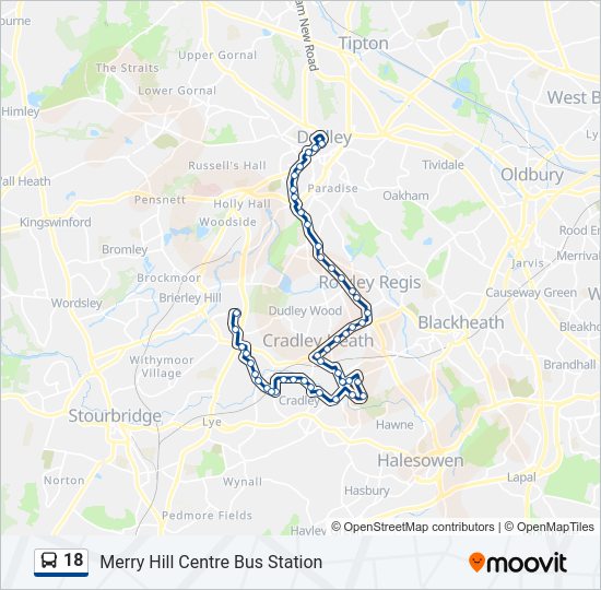 18 Bus Line Map