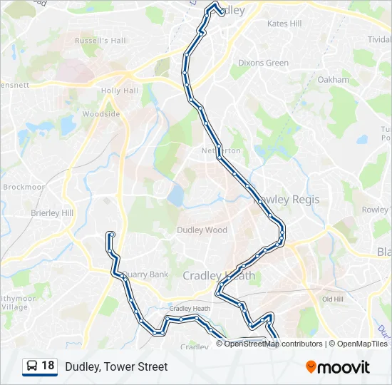 18 Bus Line Map