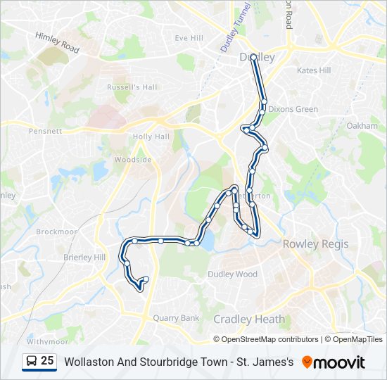 25 Bus Line Map