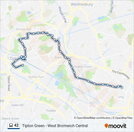 42 Bus Line Map