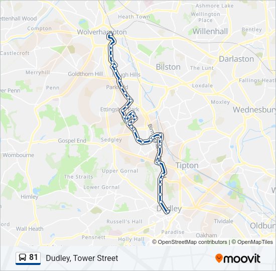 81 Bus Line Map