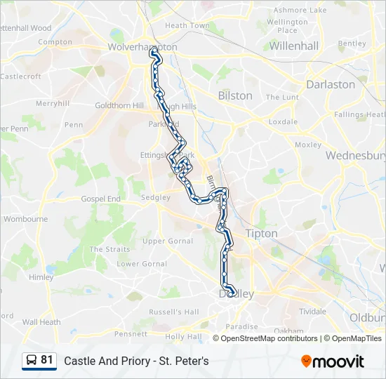 81 Bus Line Map