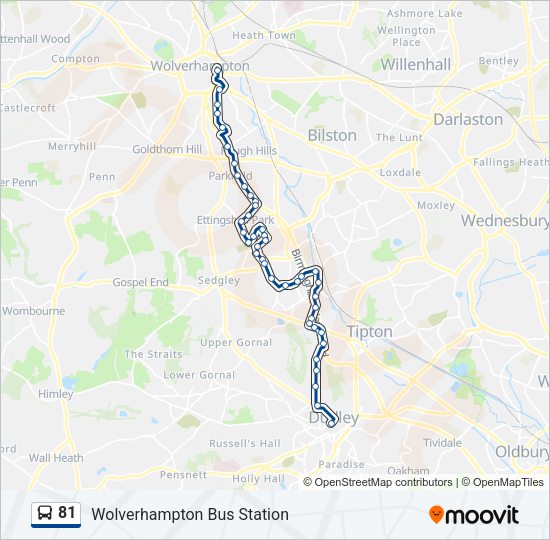 81 Bus Line Map