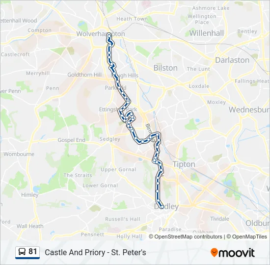 81 Bus Line Map