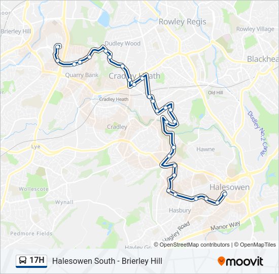 17H Bus Line Map