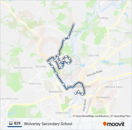 829 Bus Line Map