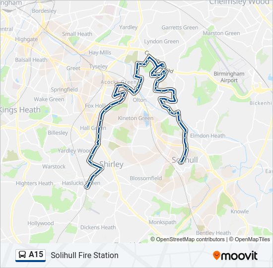 A15 Bus Line Map