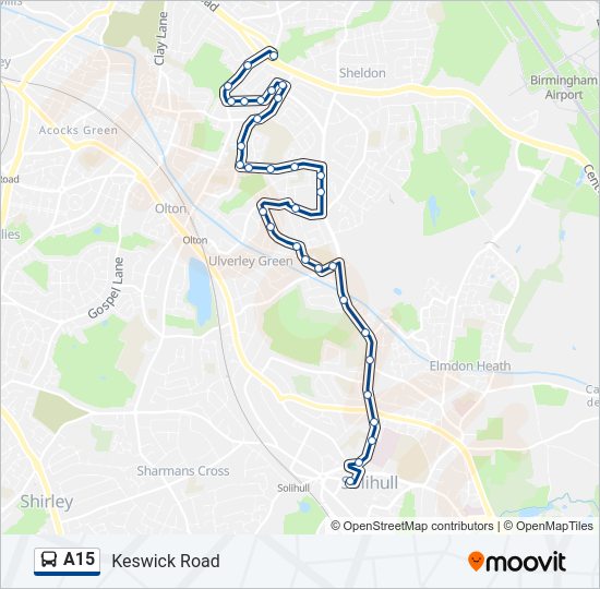 A15 Bus Line Map