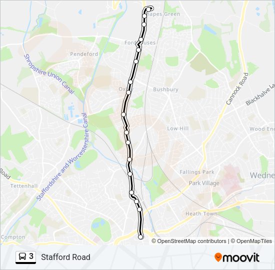 3 Bus Line Map