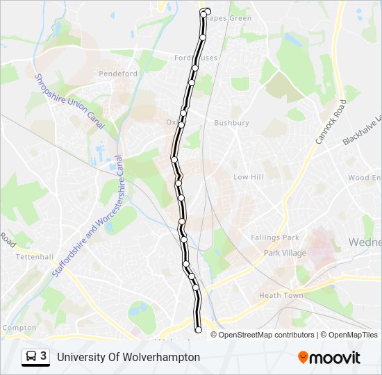 3 Bus Line Map