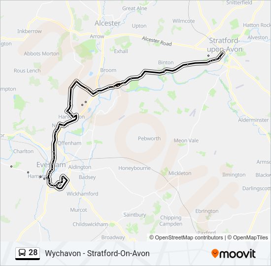 28 Bus Line Map