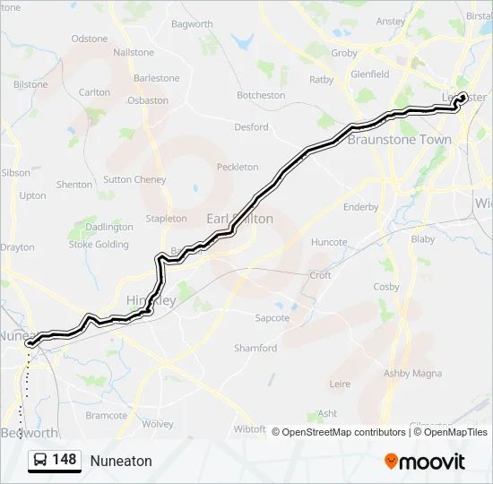 148 Bus Line Map