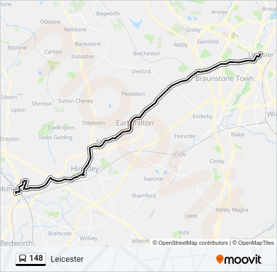 148 Bus Line Map