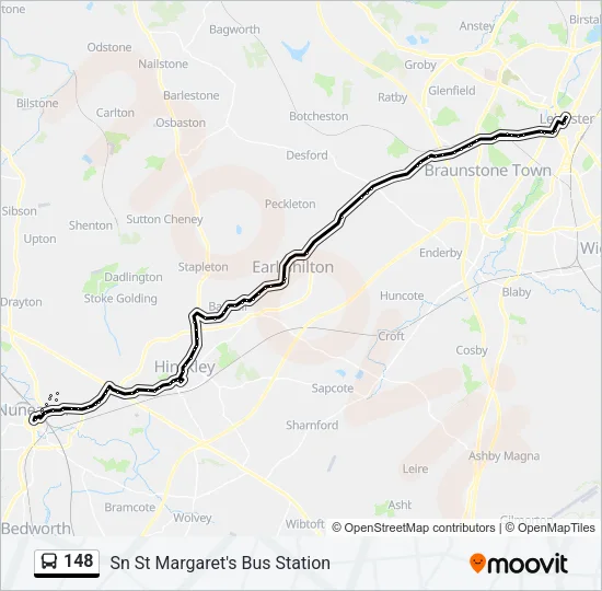 148 Bus Line Map