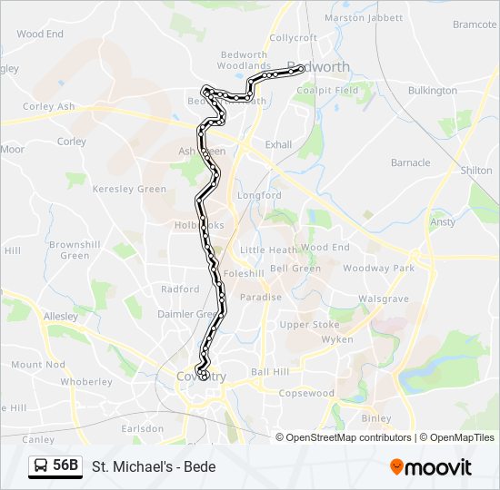 56B Bus Line Map