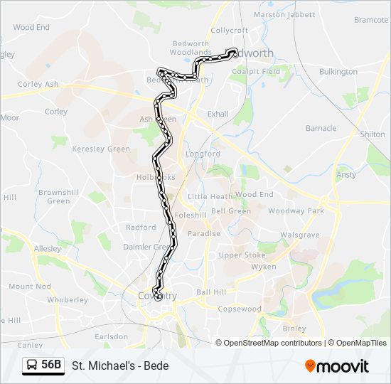 56B Bus Line Map