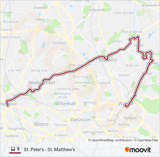9 Bus Line Map