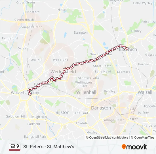 9 Bus Line Map
