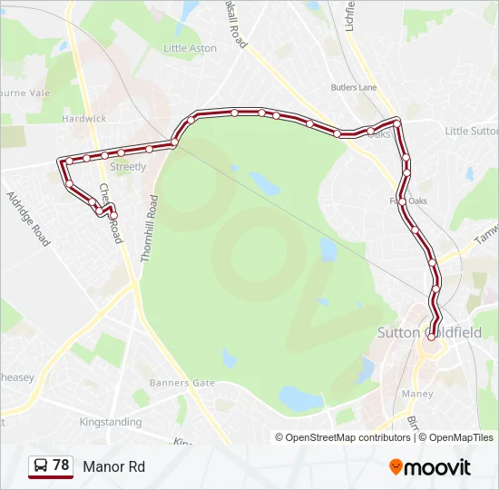 78 Bus Line Map
