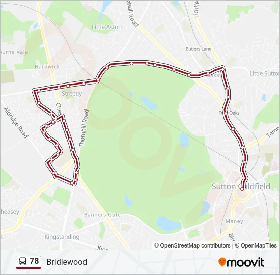 78 Bus Line Map