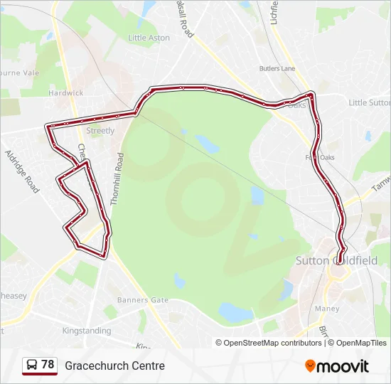 78 Bus Line Map
