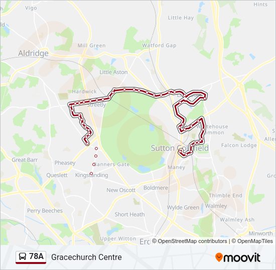 78A Bus Line Map